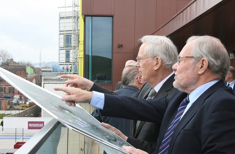 During his visit The Duke of Gloucester was informed about the plans to develop a new stadium at the OLP