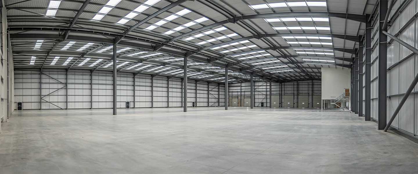 The completed warehouse is ready for business