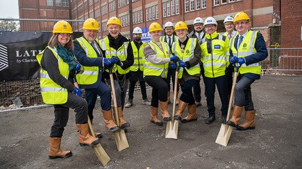 The Mayor of York marks the start of work on site at the iconic Cocoa Works development 