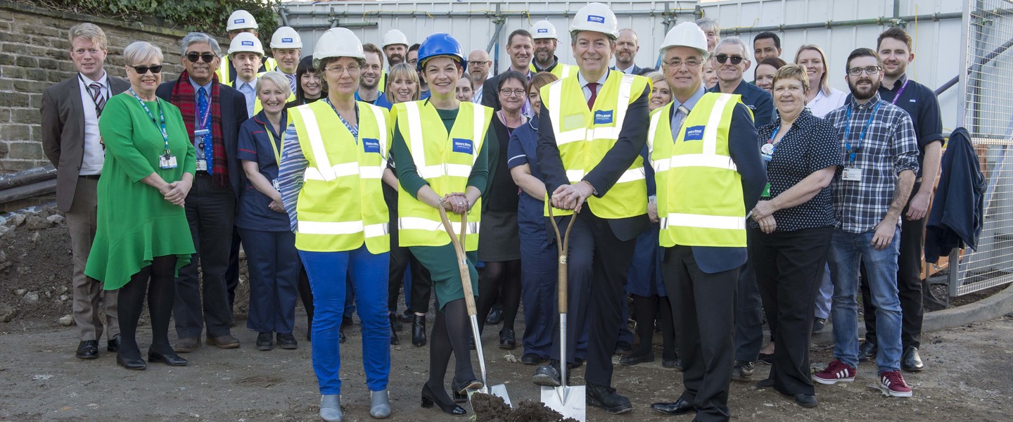 Sheffield Teaching Hospitals groundbreaking ceremony for the new walkway to link Jessops Wing and the Weston Park Hospital Buildings